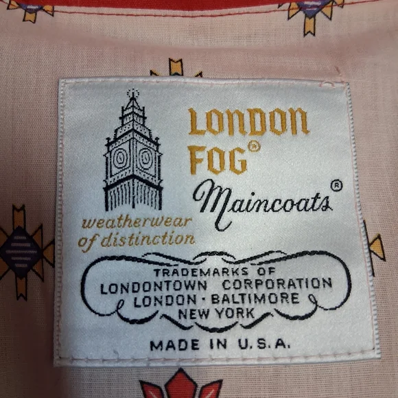 London Fog Vintage  Vibrant Red Trench Coat Size 14 pet - Picture 3 of 17